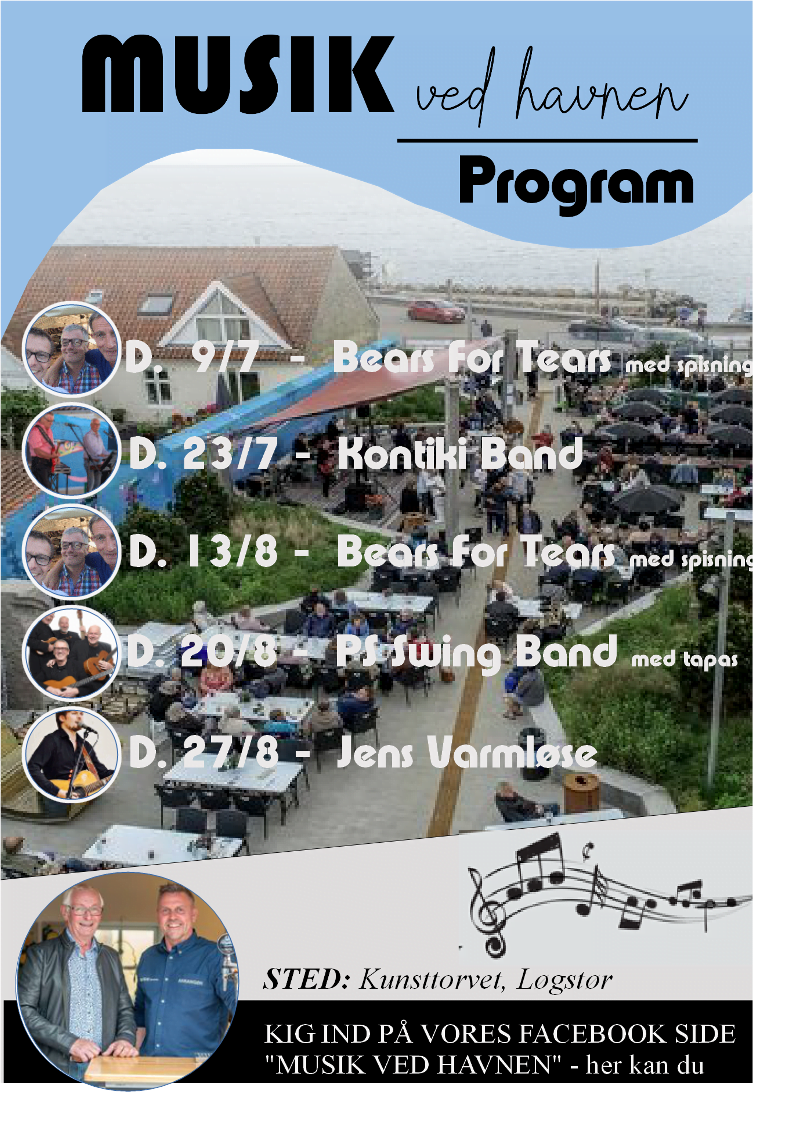 program musik ved havnen - plakat med billeder